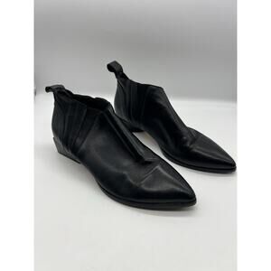 Zero + Maria Cornejo Black Leather Ankle Andi Boot Angle Heel 39.5 Slip On 9.5